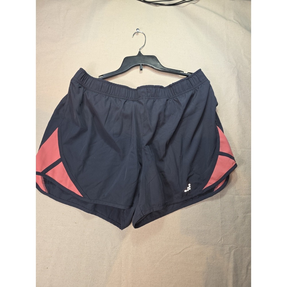 BCG  Grey/pink  Running Shorts Women 1X Pull On Active Gym